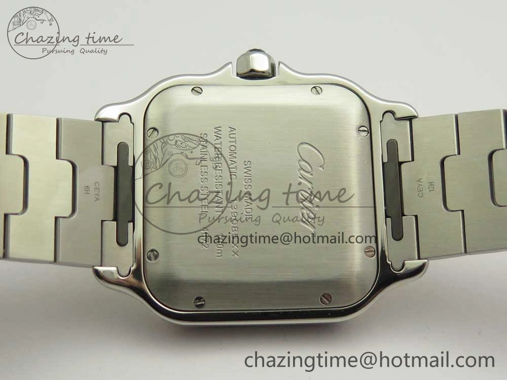 Santos de Cartier 40mm 2018 BVF 1:1 Best Edition YG Bezel White Dial on SS SmartLinks Bracelet MIYOTA 9015