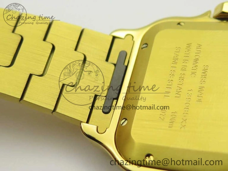 Santos de Cartier 40mm 2018 BVF 1:1 Best Edition YG White Dial on YG SmartLinks Bracelet MIYOTA 9015