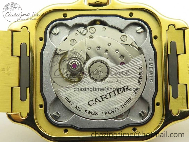 Santos de Cartier 40mm 2018 BVF 1:1 Best Edition YG White Dial on YG SmartLinks Bracelet MIYOTA 9015