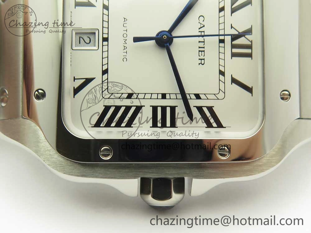 Santos de Cartier 40mm 2018 GF 1:1 Best Edition White Dial on SS SmartLinks Bracelet MIYOTA 9015 (Free Leather)