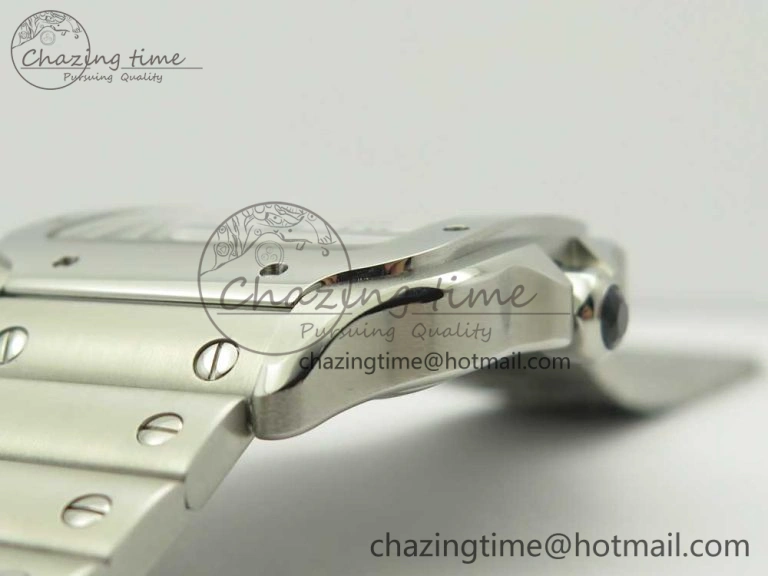 Santos de Cartier 40mm 2018 GF 1:1 Best Edition White Dial on SS SmartLinks Bracelet MIYOTA 9015 (Free Leather)