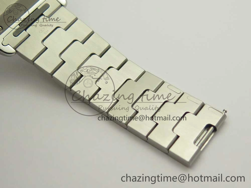 Santos de Cartier 40mm 2018 GF 1:1 Best Edition White Dial on SS SmartLinks Bracelet MIYOTA 9015 (Free Leather)