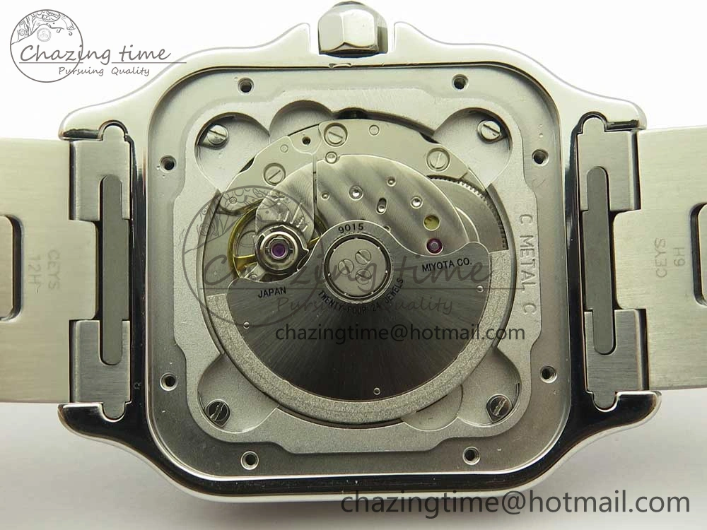 Santos de Cartier 40mm 2018 GF 1:1 Best Edition White Dial on SS SmartLinks Bracelet MIYOTA 9015 (Free Leather)