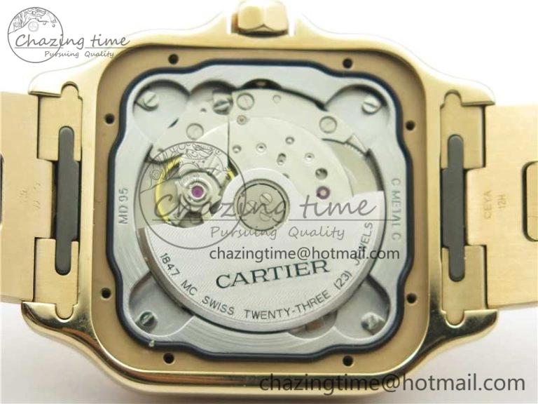 Santos de Cartier 40mm 2018 RG RXW 1:1 Best Edition White Dial on SmartLinks Bracelet MIYOTA 9015