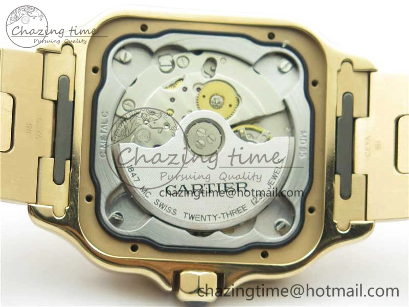 Santos de Cartier 40mm 2018 RG RXW 1:1 Best Edition White Dial on SmartLinks Bracelet MIYOTA 9015