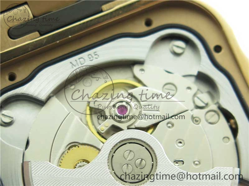 Santos de Cartier 40mm 2018 RG RXW 1:1 Best Edition White Dial on SmartLinks Bracelet MIYOTA 9015