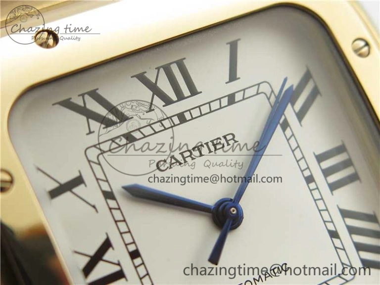 Santos de Cartier 40mm 2018 RG RXW 1:1 Best Edition White Dial on SmartLinks Bracelet MIYOTA 9015