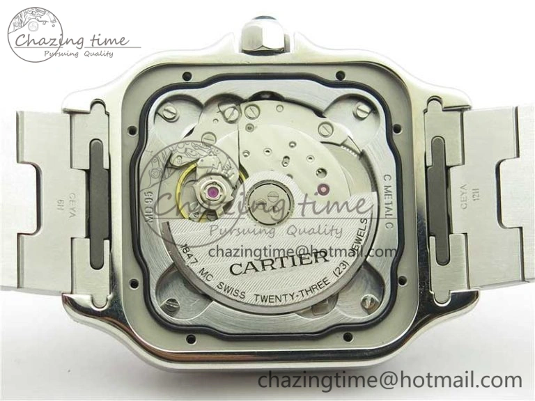 Santos de Cartier 40mm 2018 RXW 1:1 Best Edition Blue Dial on SS SmartLinks Bracelet MIYOTA 9015