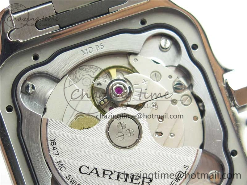 Santos de Cartier 40mm 2018 RXW 1:1 Best Edition Blue Dial on SS SmartLinks Bracelet MIYOTA 9015