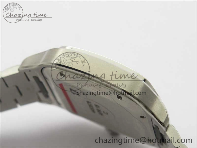 Santos de Cartier 40mm 2018 RXW 1:1 Best Edition White Dial on SS SmartLinks Bracelet MIYOTA 9015
