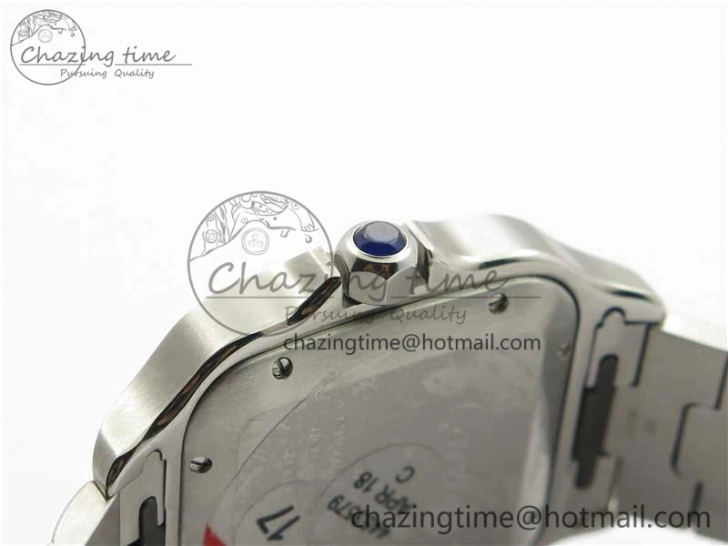 Santos de Cartier 40mm 2018 SS RG RXW 1:1 Best Edition White Dial on SS RG SmartLinks Bracelet MIYOTA 9015