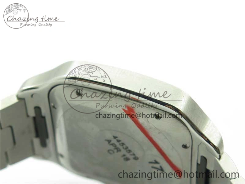 Santos de Cartier 40mm 2018 SS RG RXW 1:1 Best Edition White Dial on SS RG SmartLinks Bracelet MIYOTA 9015