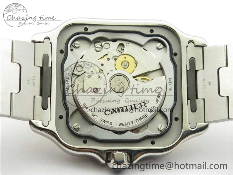 Santos de Cartier 40mm 2018 SS RG RXW 1:1 Best Edition White Dial on SS RG SmartLinks Bracelet MIYOTA 9015