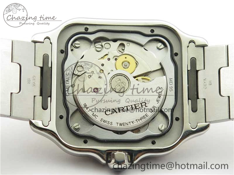 Santos de Cartier 40mm 2018 SS RG RXW 1:1 Best Edition White Dial on SS RG SmartLinks Bracelet MIYOTA 9015