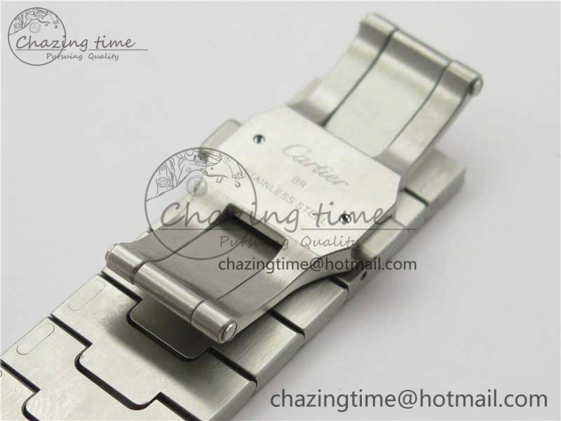 Santos de Cartier 40mm 2018 SS RG RXW 1:1 Best Edition White Dial on SS RG SmartLinks Bracelet MIYOTA 9015
