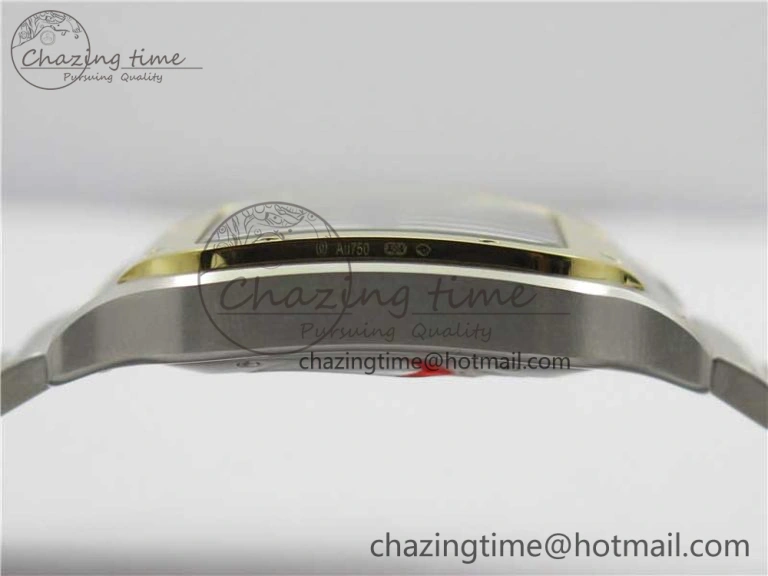 Santos de Cartier 40mm 2018 SS YG RXW 1:1 Best Edition White Dial on SS YG SmartLinks Bracelet MIYOTA 9015
