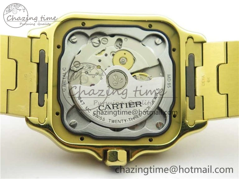 Santos de Cartier 40mm 2018 YG RXW 1:1 Best Edition White Dial on SmartLinks Bracelet MIYOTA 9015