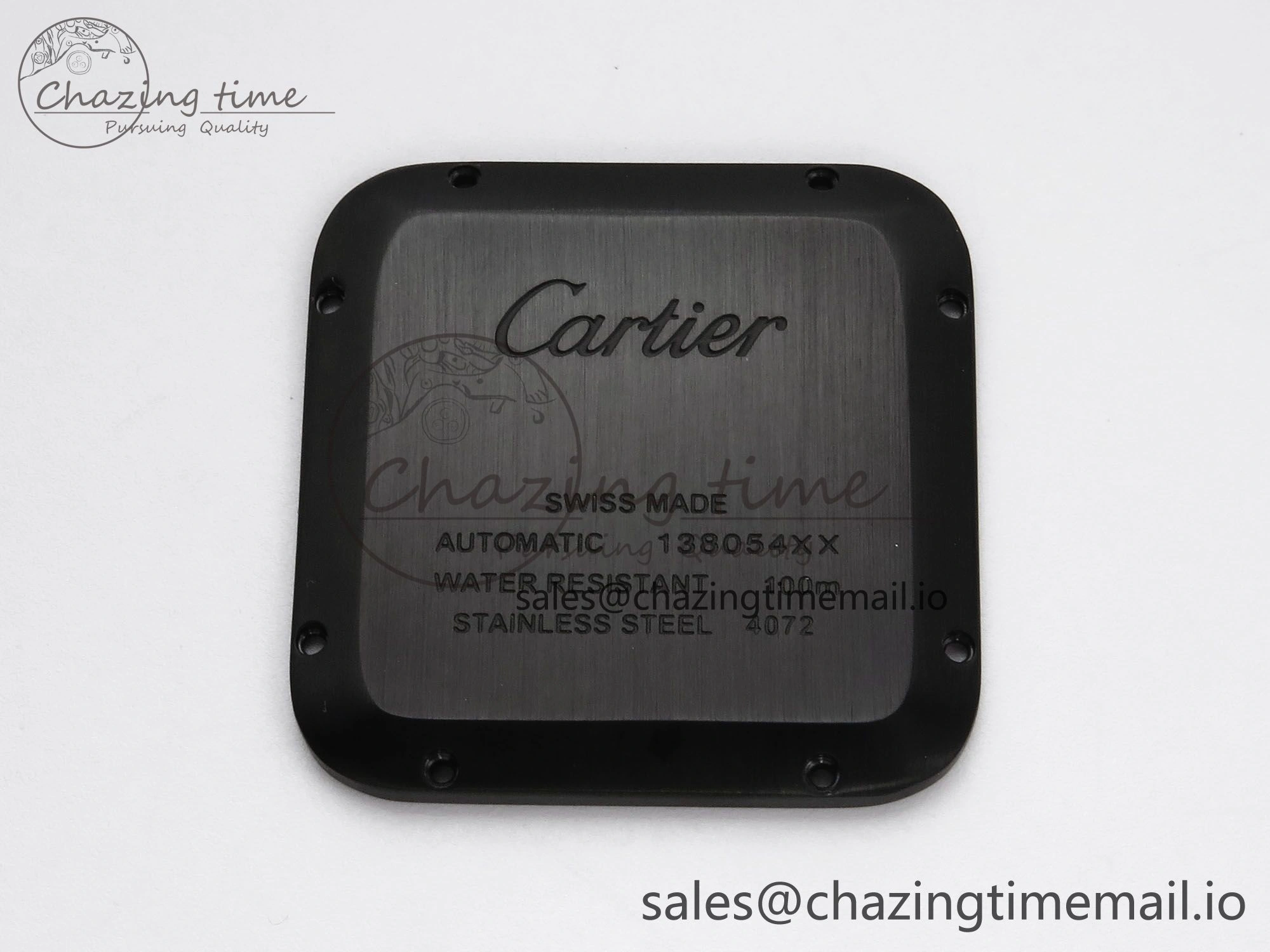 Santos de Cartier 40mm BVF 1:1 Best Edition Black Dial on Black Rubber Strap MIYOTA 9015