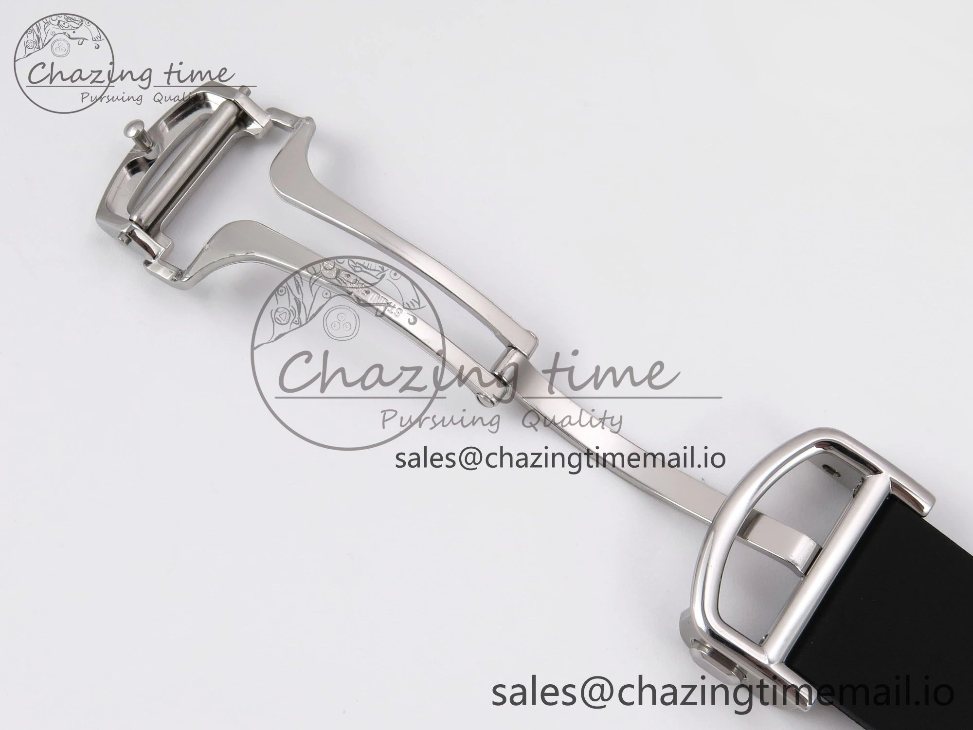 Santos de Cartier 40mm BVF 1:1 Best Edition Black Dial on Black Rubber Strap MIYOTA 9015