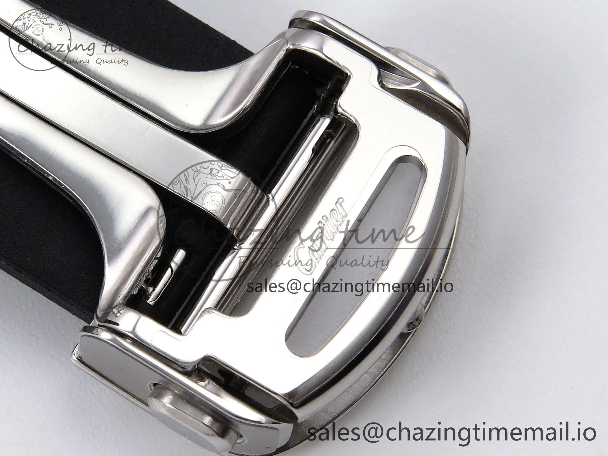 Santos de Cartier 40mm BVF 1:1 Best Edition Black Dial on Black Rubber Strap MIYOTA 9015