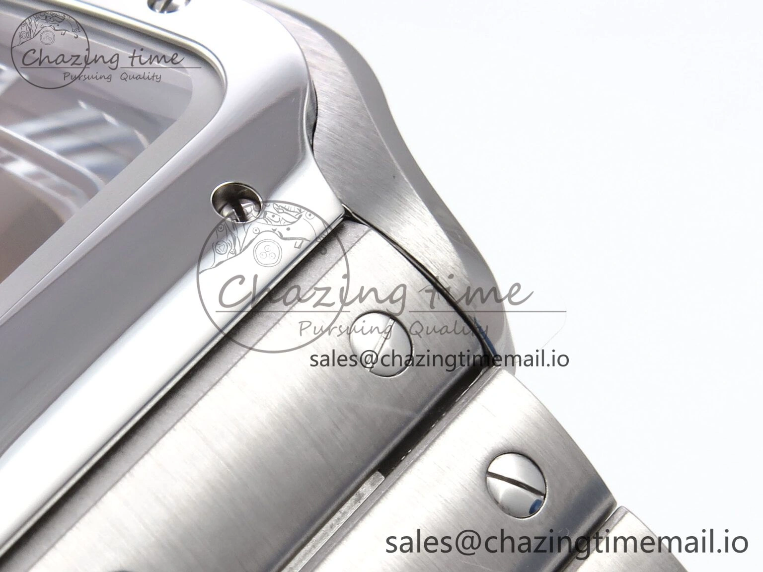 Santos de Cartier 40mm BVF 1:1 Best Edition Brown Dial on SS SmartLinks Bracelet MIYOTA 9015