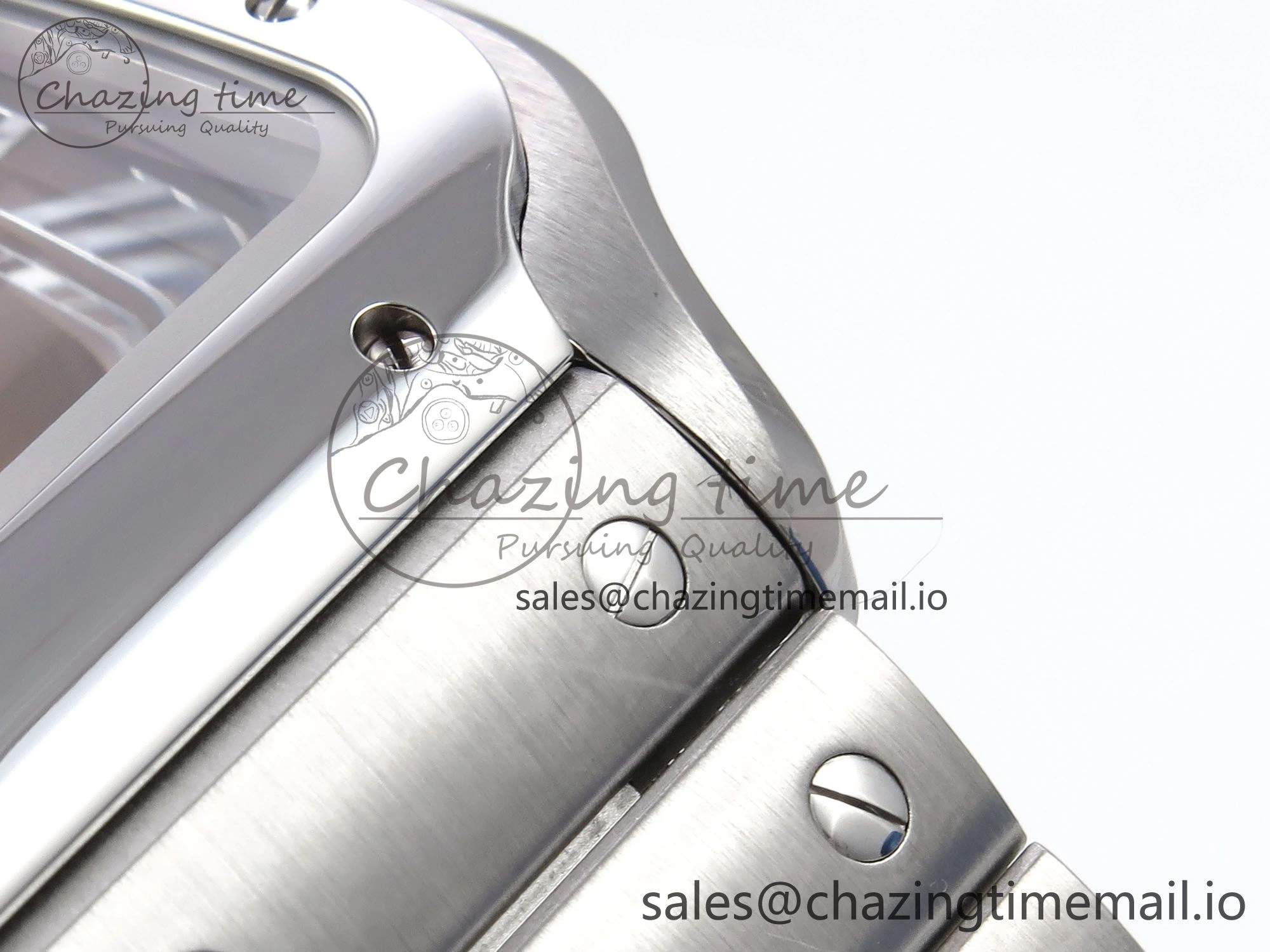 Santos de Cartier 40mm BVF 1:1 Best Edition Brown Dial on SS SmartLinks Bracelet MIYOTA 9015