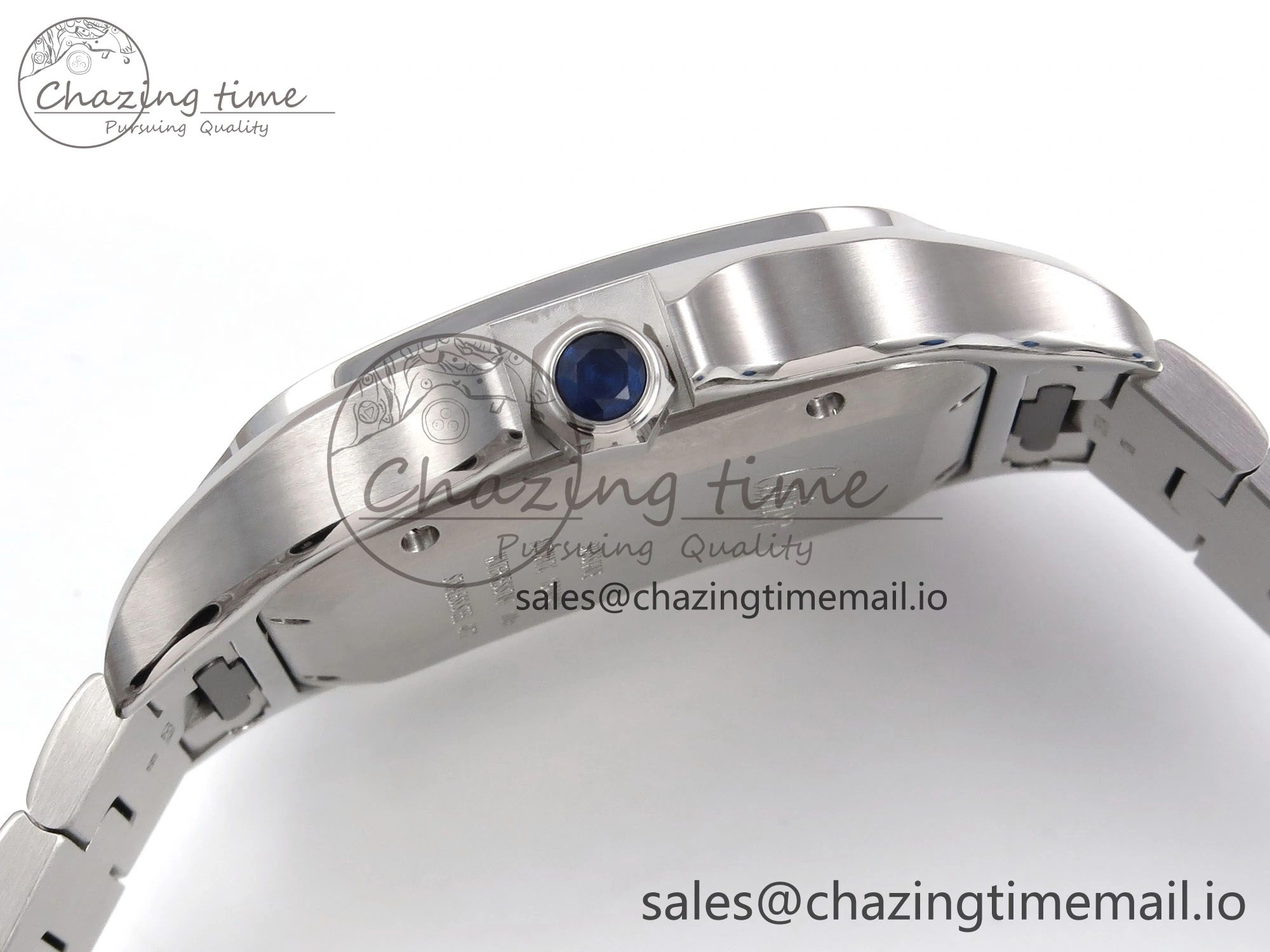 Santos de Cartier 40mm BVF 1:1 Best Edition Brown Dial on SS SmartLinks Bracelet MIYOTA 9015