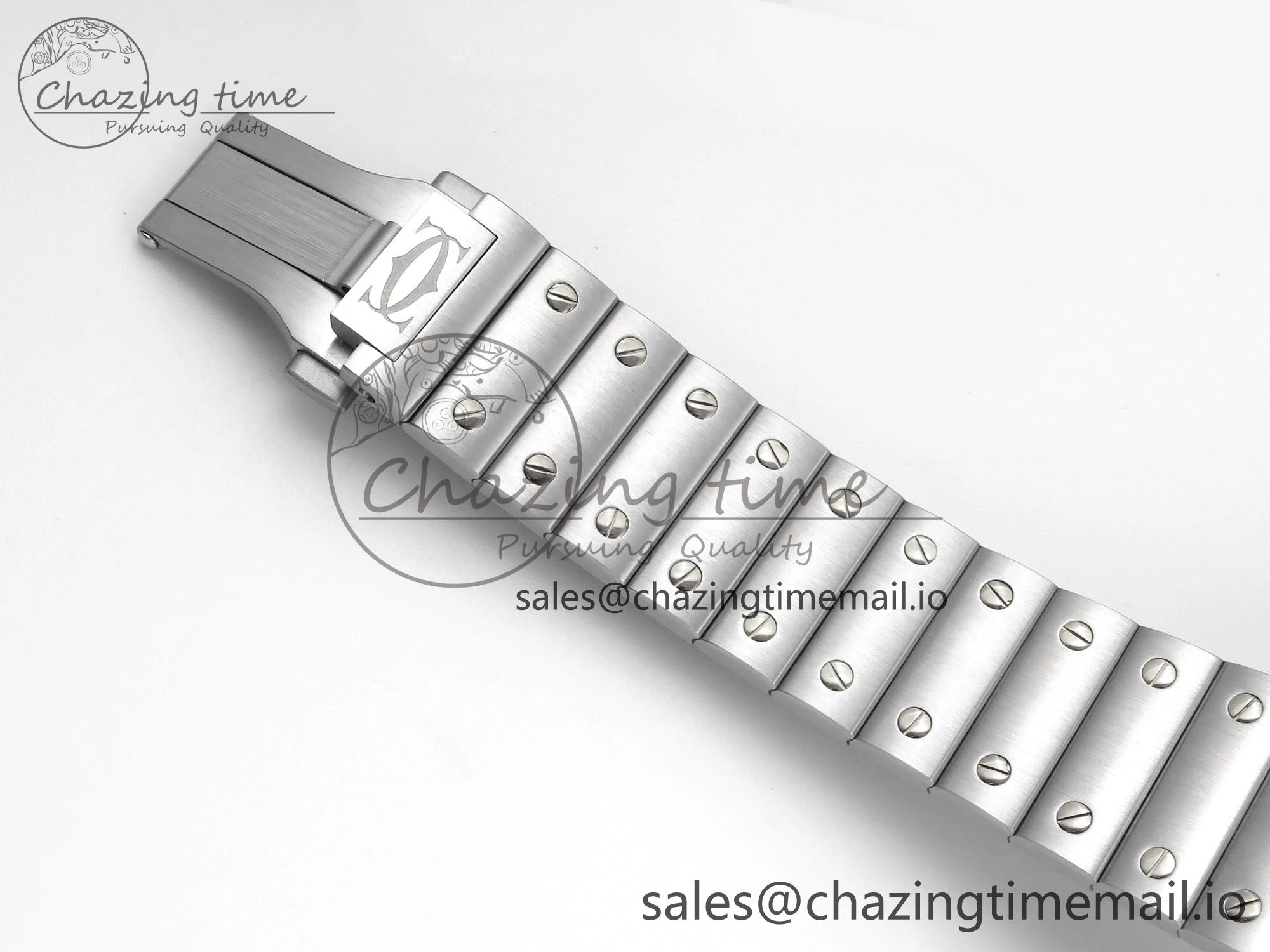 Santos de Cartier 40mm BVF 1:1 Best Edition Brown Dial on SS SmartLinks Bracelet MIYOTA 9015