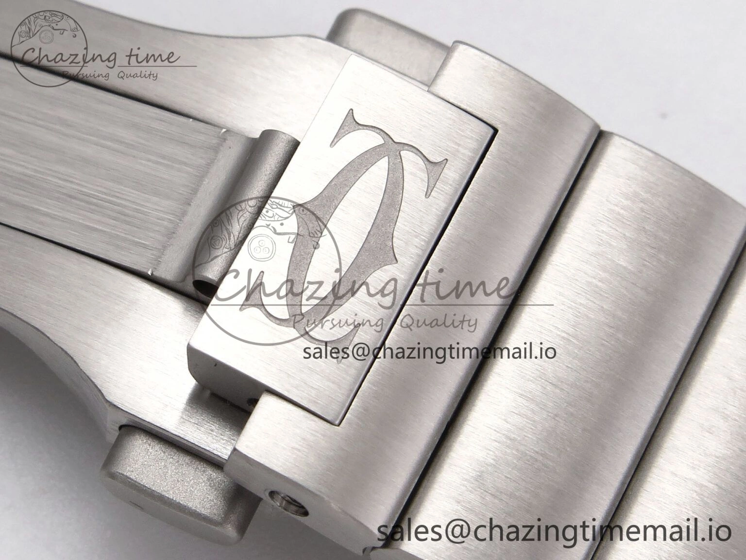 Santos de Cartier 40mm BVF 1:1 Best Edition Brown Dial on SS SmartLinks Bracelet MIYOTA 9015