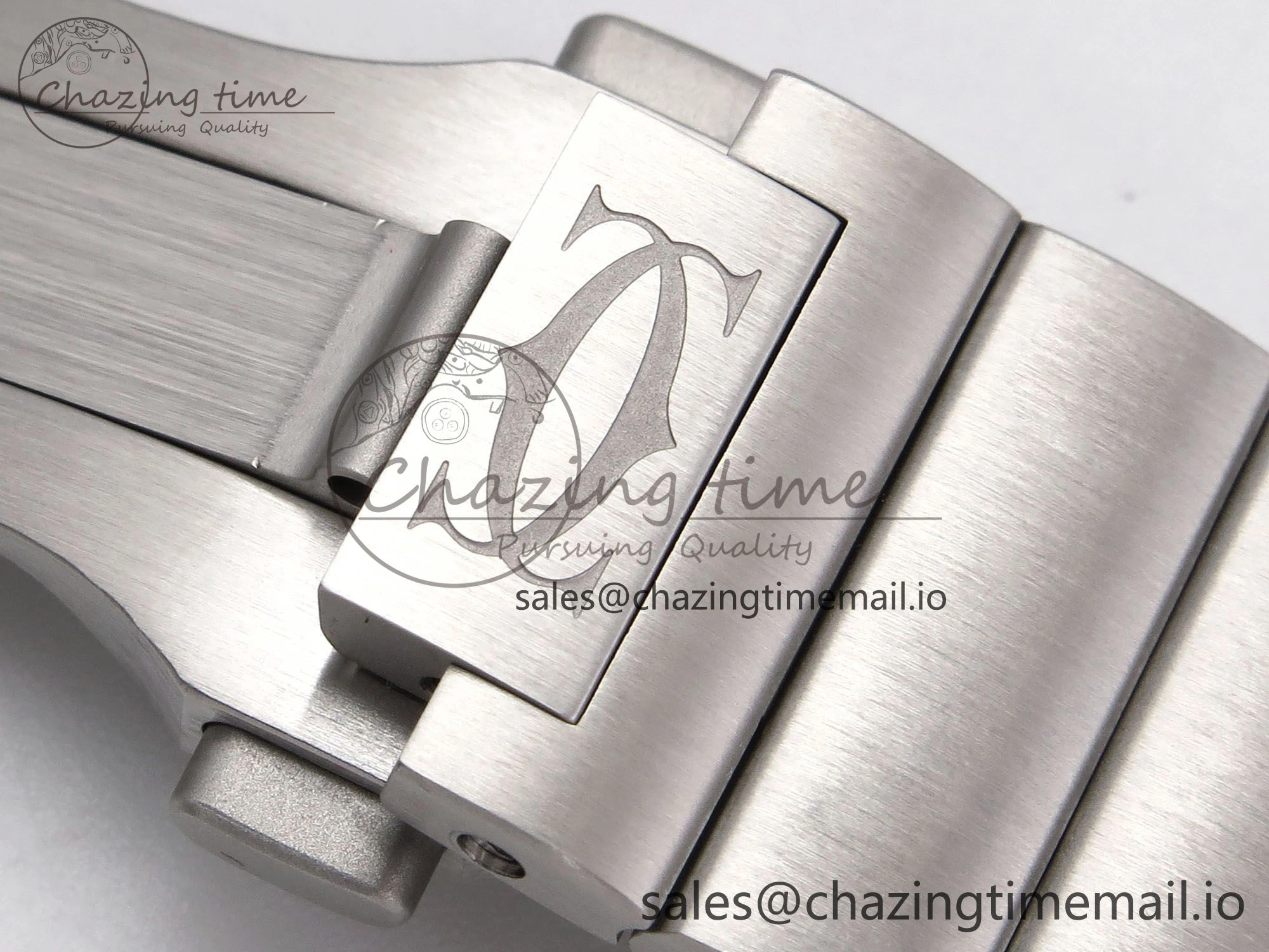 Santos de Cartier 40mm BVF 1:1 Best Edition Brown Dial on SS SmartLinks Bracelet MIYOTA 9015