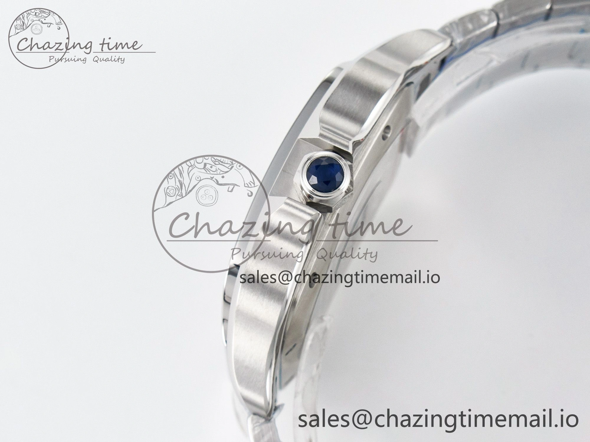 Santos de Cartier 40mm J12F 1:1 Best Edition Green Dial on SS SmartLinks Bracelet MIYOTA 9015
