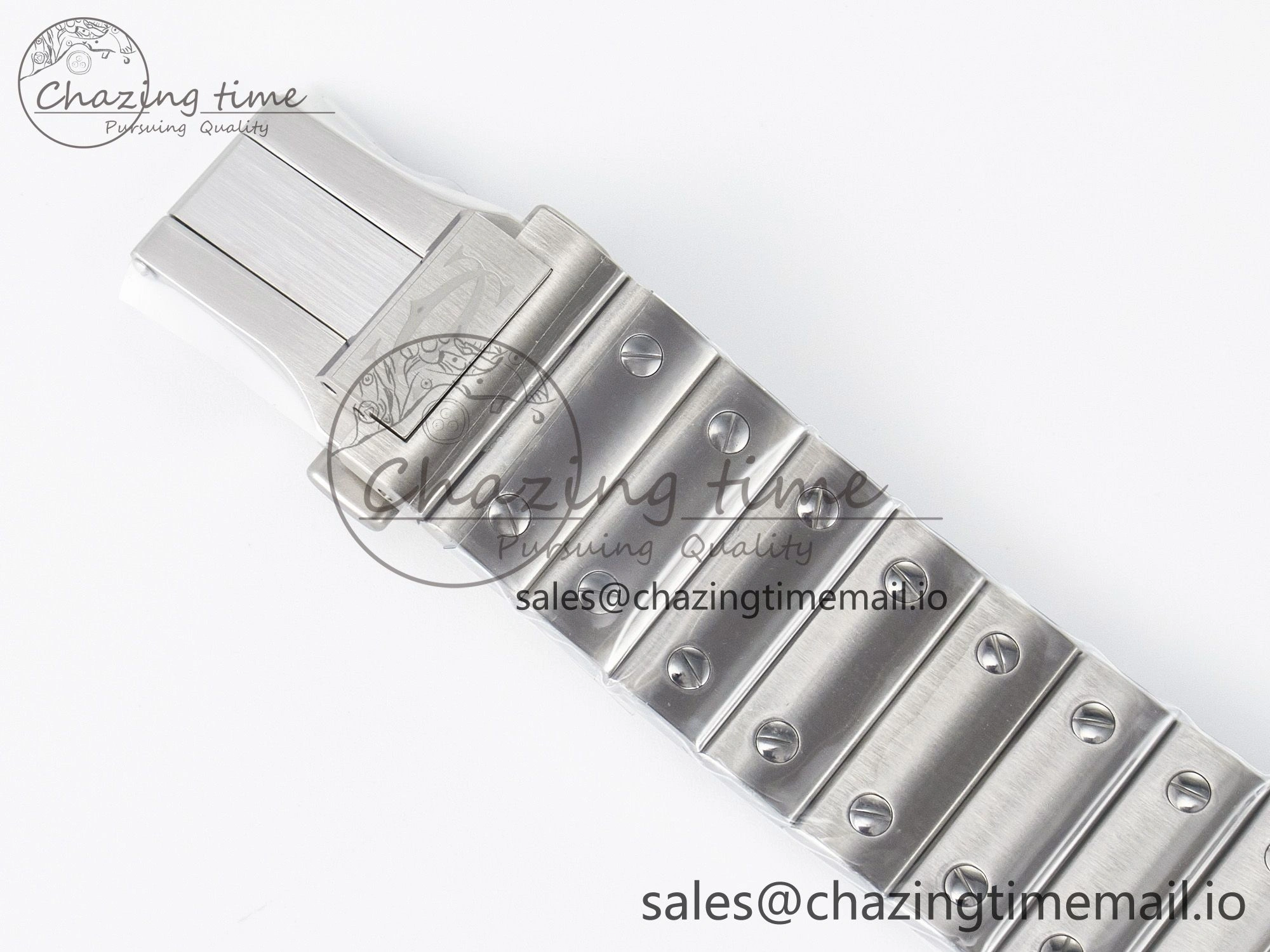 Santos de Cartier 40mm J12F 1:1 Best Edition Green Dial on SS SmartLinks Bracelet MIYOTA 9015