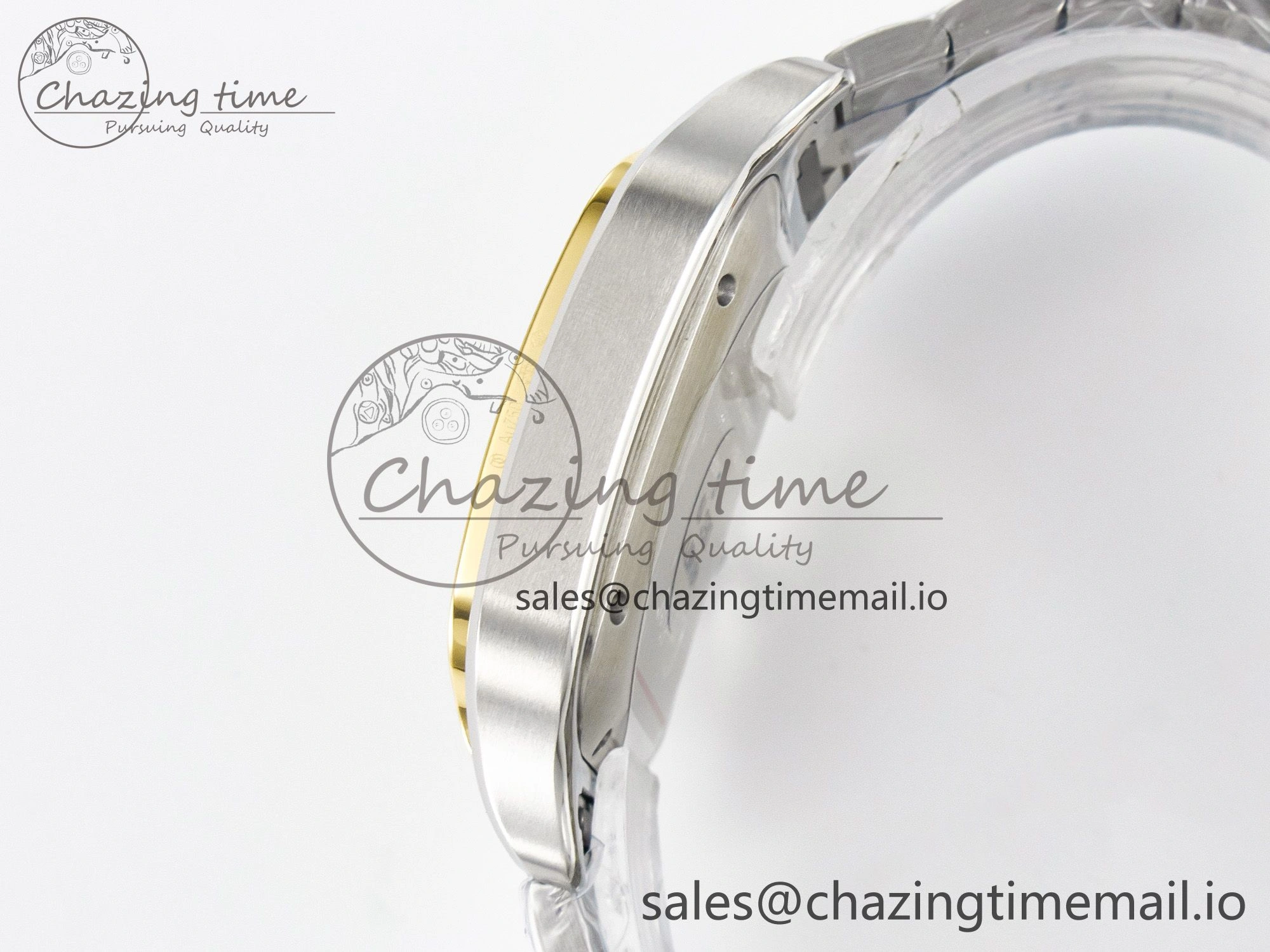 Santos de Cartier 40mm J12F 1:1 Best Edition YG Bezel White Dial on SS SmartLinks Bracelet MIYOTA 9015