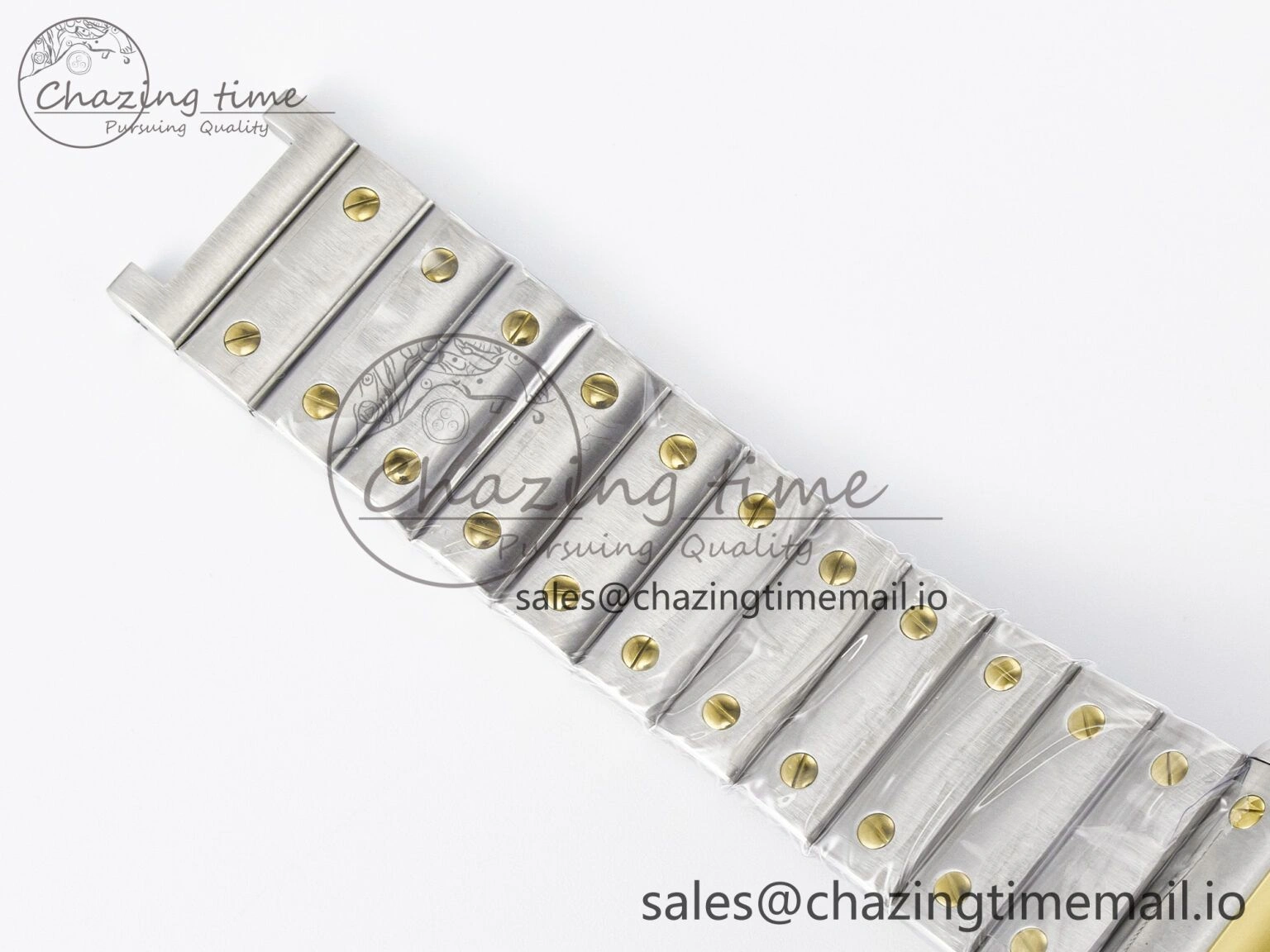 Santos de Cartier 40mm J12F 1:1 Best Edition YG Bezel White Dial on SS SmartLinks Bracelet MIYOTA 9015