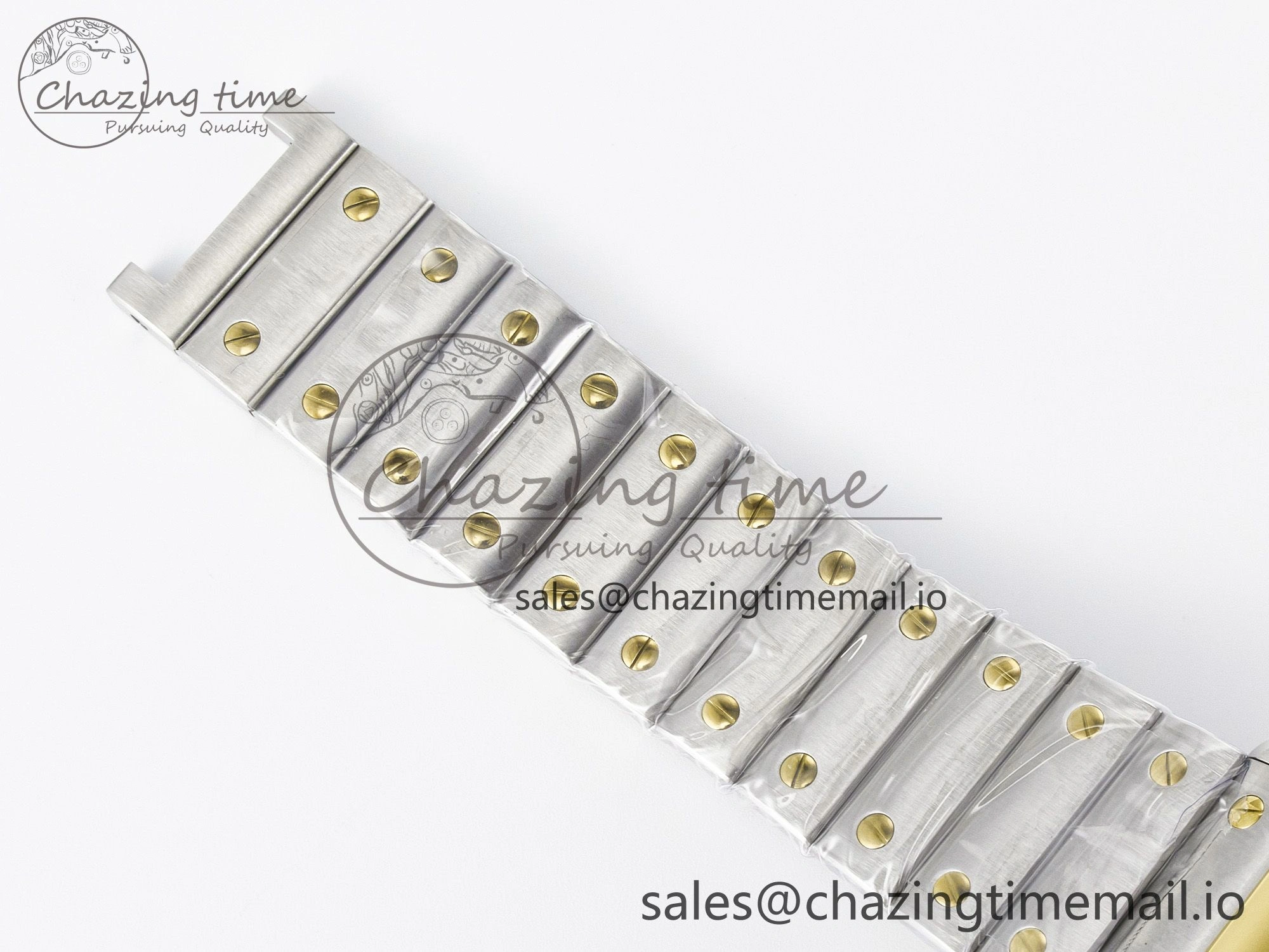 Santos de Cartier 40mm J12F 1:1 Best Edition YG Bezel White Dial on SS SmartLinks Bracelet MIYOTA 9015