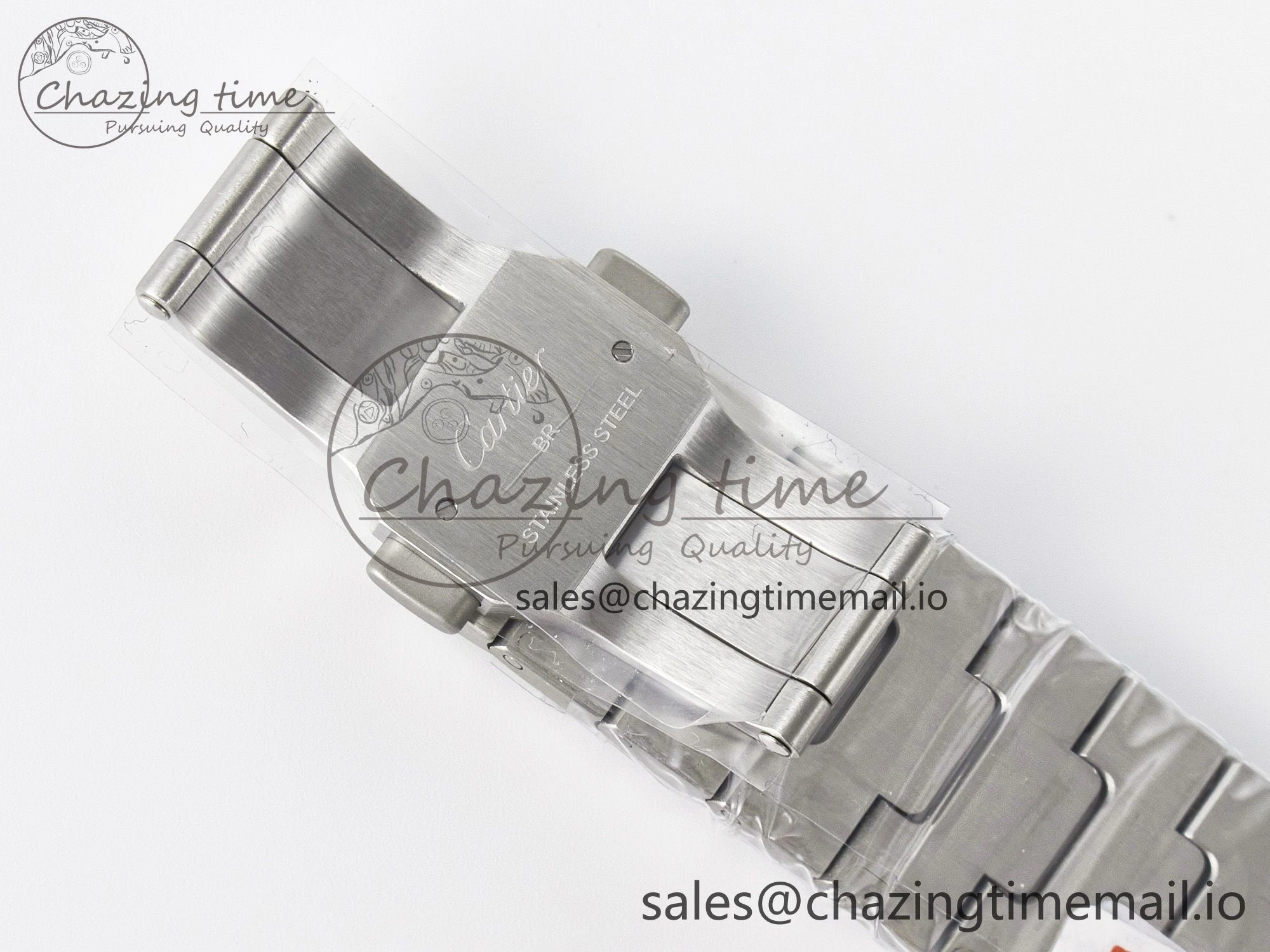 Santos de Cartier 40mm J12F 1:1 Best Edition YG Bezel White Dial on SS SmartLinks Bracelet MIYOTA 9015