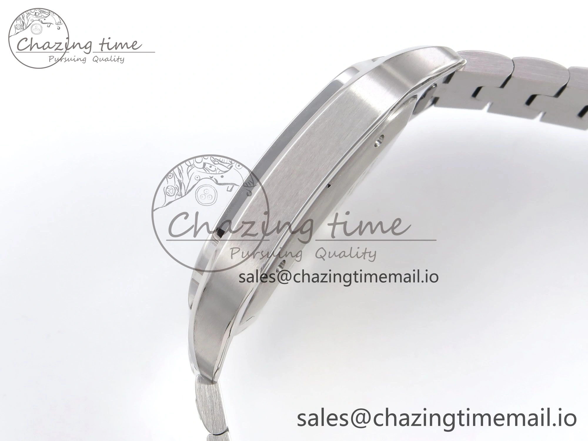 Santos de Cartier 40mm SS AF 1:1 Best Edition Gray Dial on SS SmartLinks Bracelet MIYOTA 9015