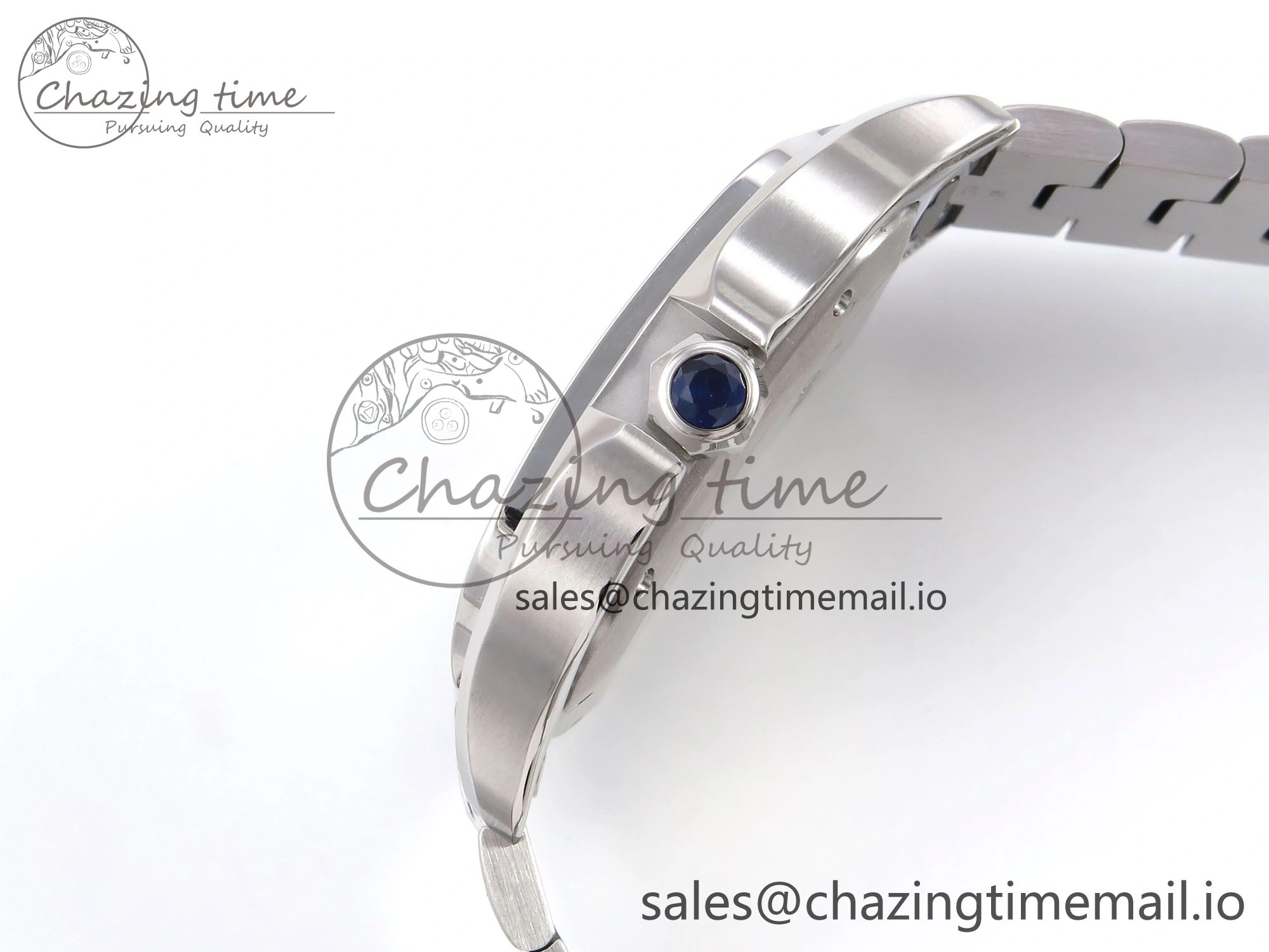Santos de Cartier 40mm SS AF 1:1 Best Edition Gray Dial on SS SmartLinks Bracelet MIYOTA 9015