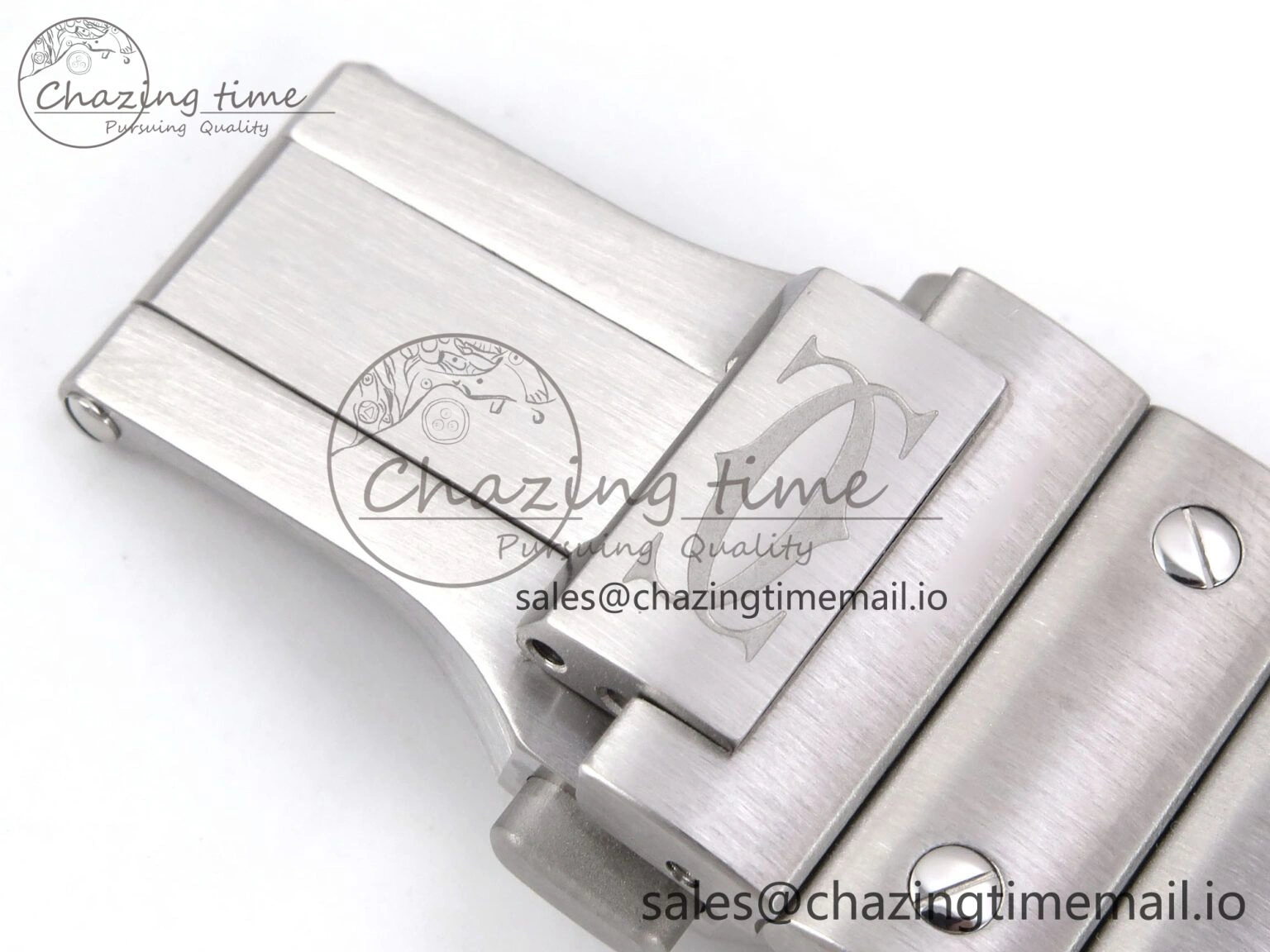 Santos de Cartier 40mm SS AF 1:1 Best Edition Gray Dial on SS SmartLinks Bracelet MIYOTA 9015