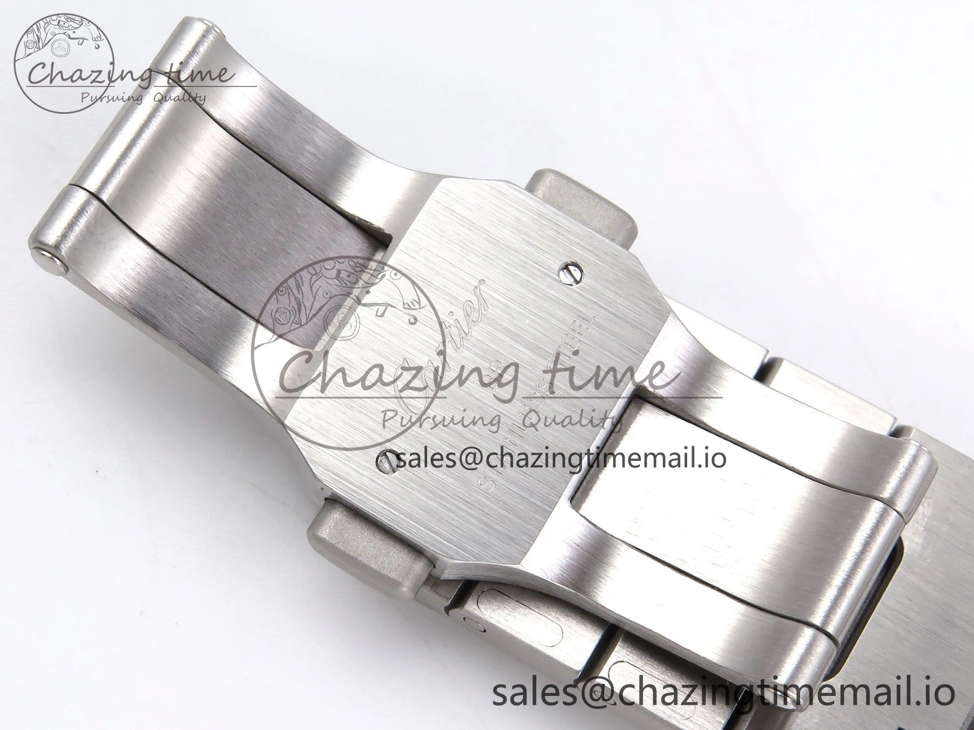 Santos de Cartier 40mm SS AF 1:1 Best Edition Gray Dial on SS SmartLinks Bracelet MIYOTA 9015