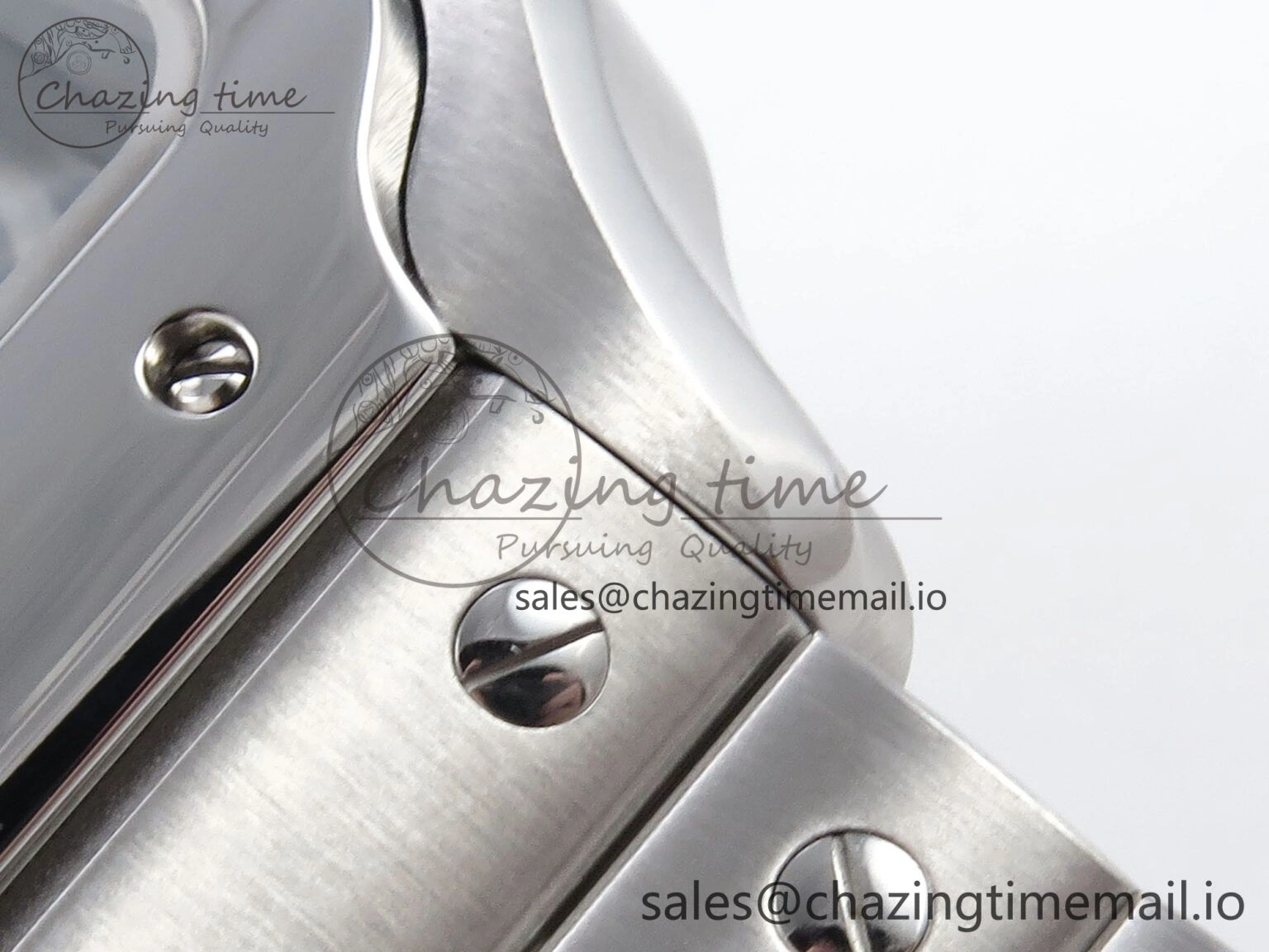 Santos de Cartier 40mm SS AF 1:1 Best Edition Green Dial on SS SmartLinks Bracelet MIYOTA 9015