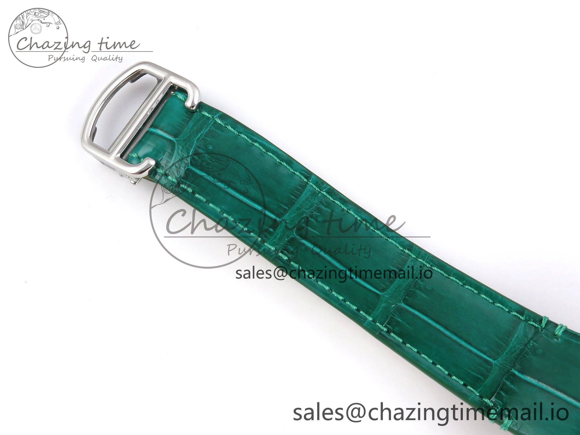 Santos de Cartier 40mm SS AF 1:1 Best Edition Green Dial on SS SmartLinks Bracelet MIYOTA 9015