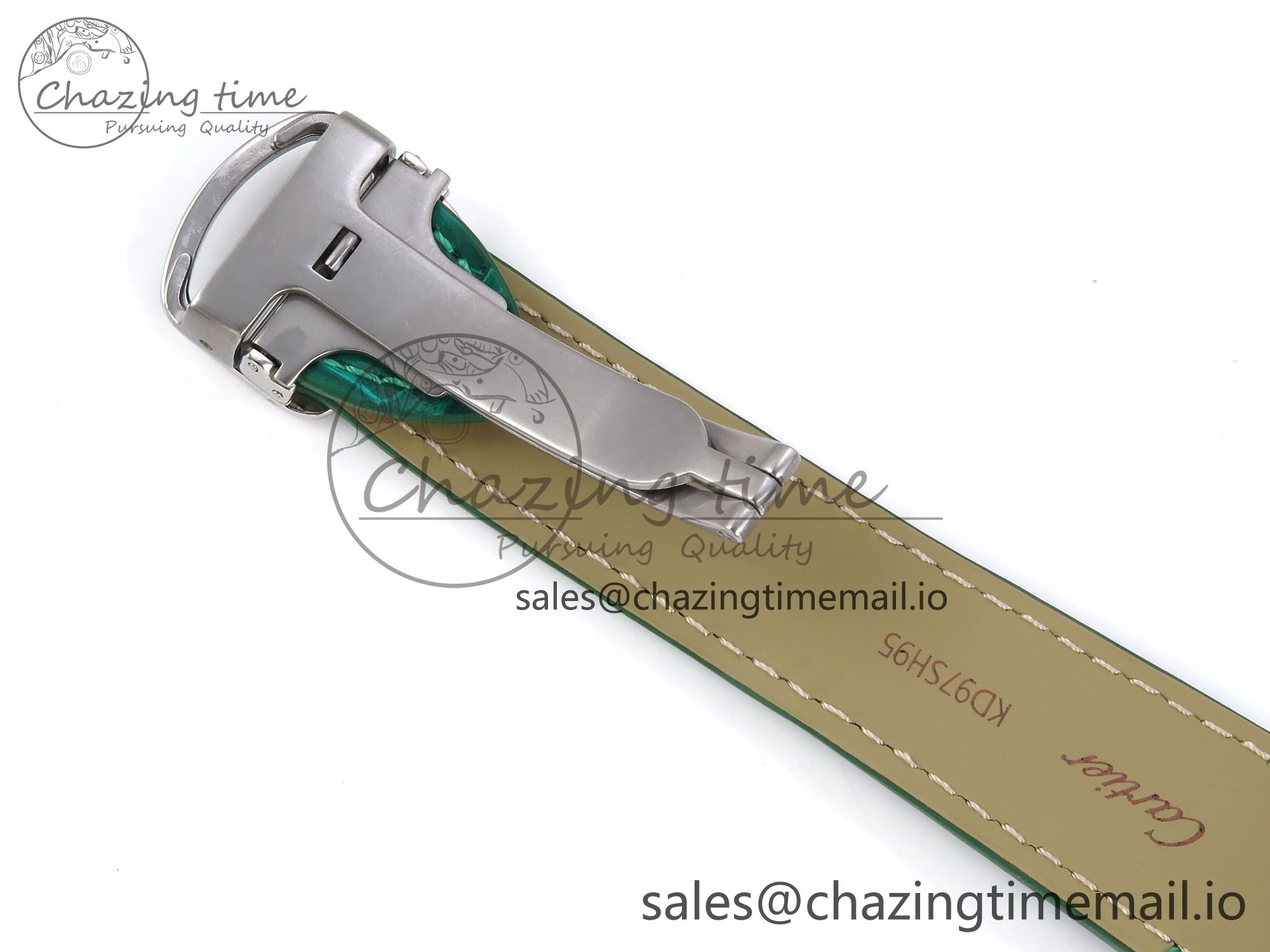 Santos de Cartier 40mm SS AF 1:1 Best Edition Green Dial on SS SmartLinks Bracelet MIYOTA 9015
