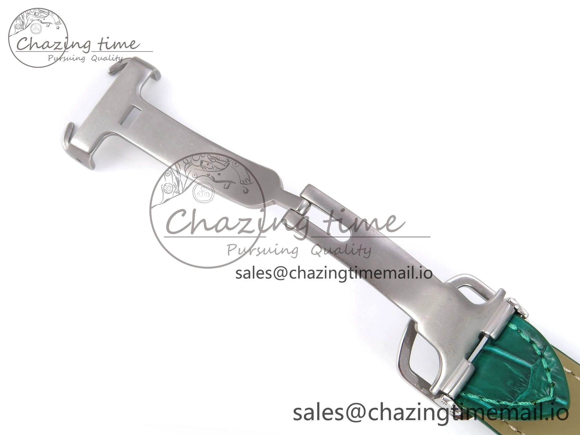 Santos de Cartier 40mm SS AF 1:1 Best Edition Green Dial on SS SmartLinks Bracelet MIYOTA 9015