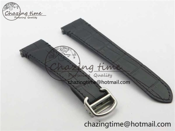 Santos de Cartier 40mm SS DLC V6F 1:1 Best Edition Black Dial on SS SmartLinks Bracelet MIYOTA 9015 (Free Leather Strap)