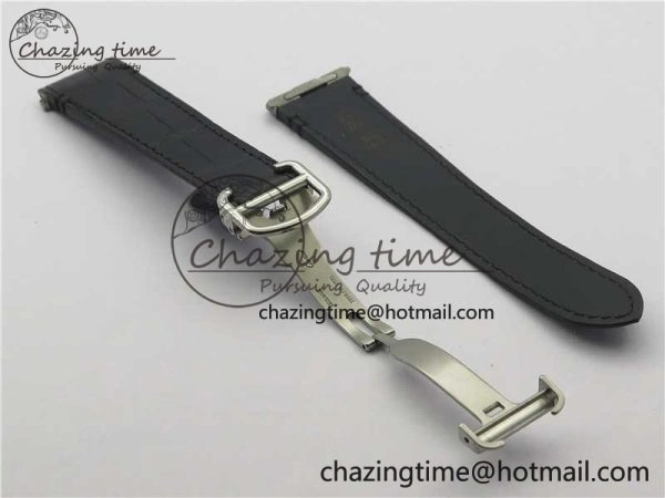 Santos de Cartier 40mm SS DLC V6F 1:1 Best Edition Black Dial on SS SmartLinks Bracelet MIYOTA 9015 (Free Leather Strap)