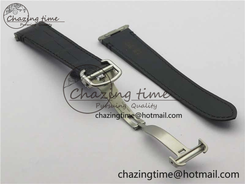 Santos de Cartier 40mm SS DLC V6F 1:1 Best Edition Black Dial on SS SmartLinks Bracelet MIYOTA 9015 (Free Leather Strap)