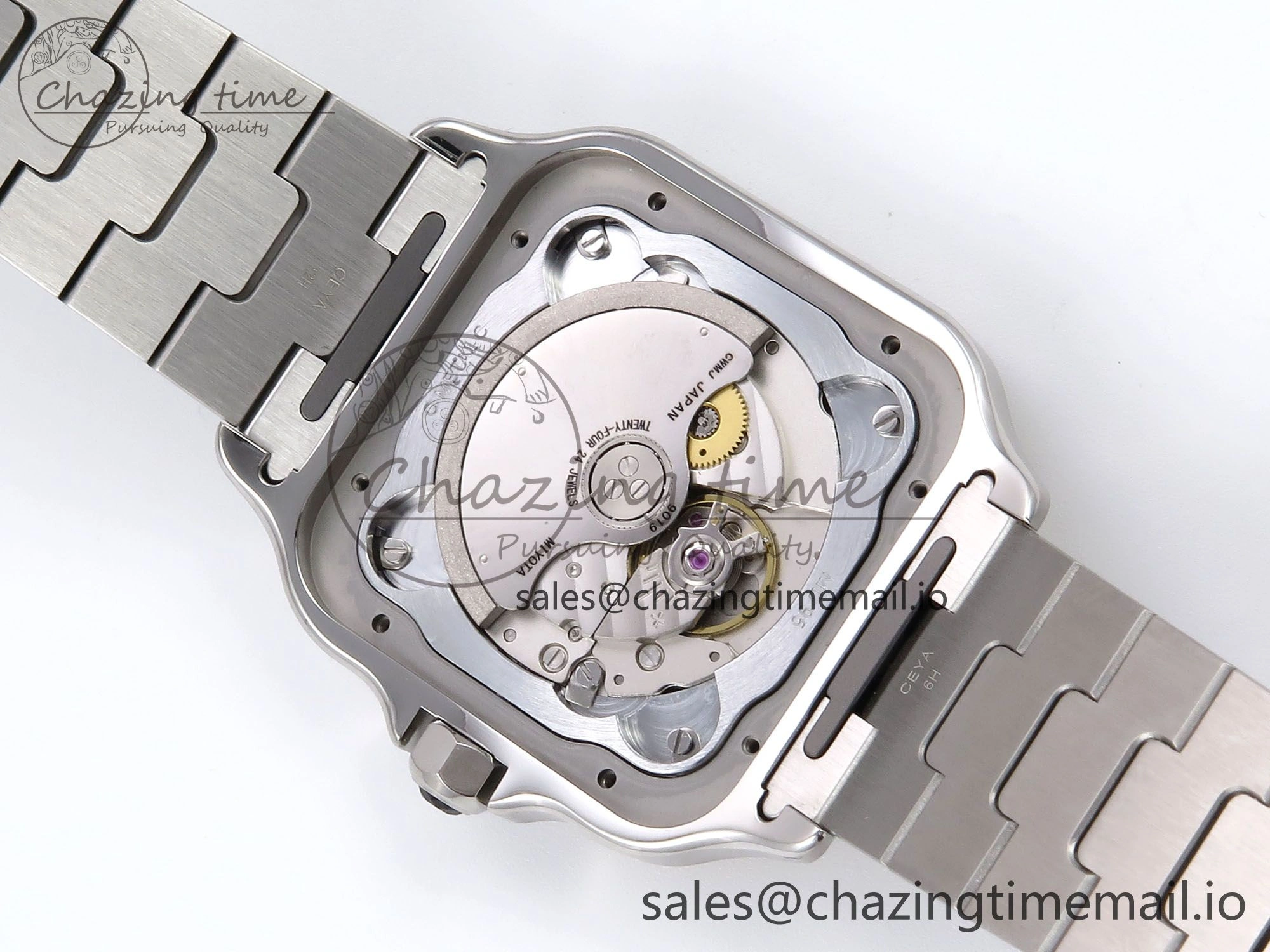 Santos de Cartier 40mm YG SS BVF 1:1 Best Edition Gray Dial on SS SmartLinks Bracelet MIYOTA 9015