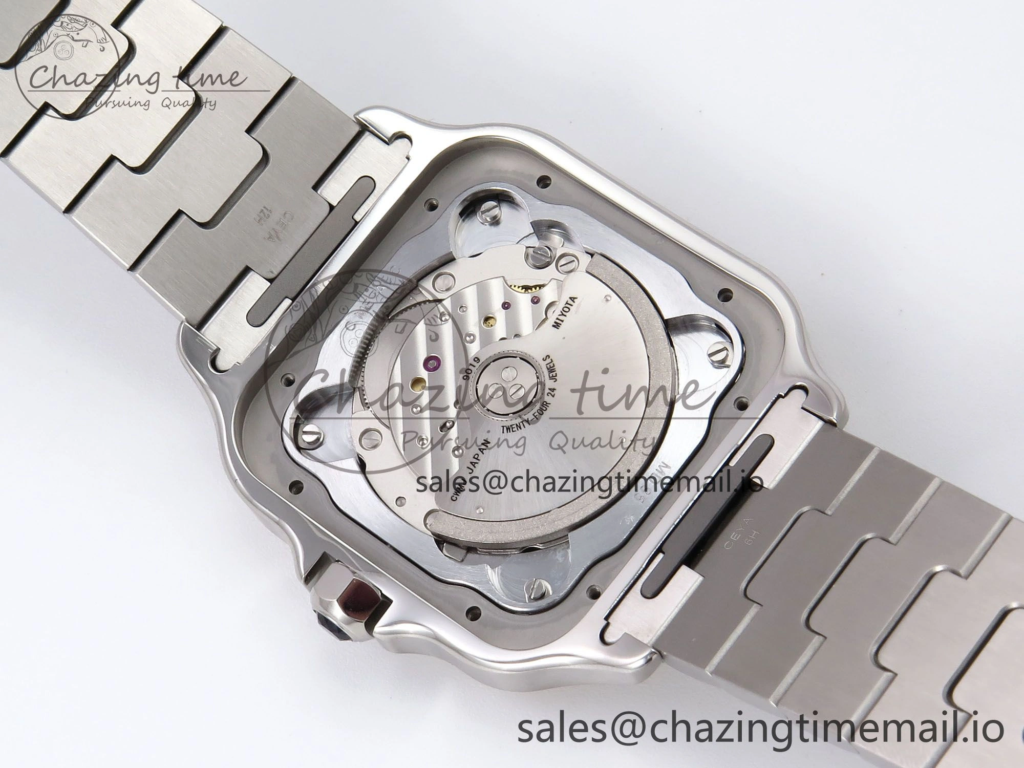 Santos de Cartier 40mm YG SS BVF 1:1 Best Edition Gray Dial on SS SmartLinks Bracelet MIYOTA 9015