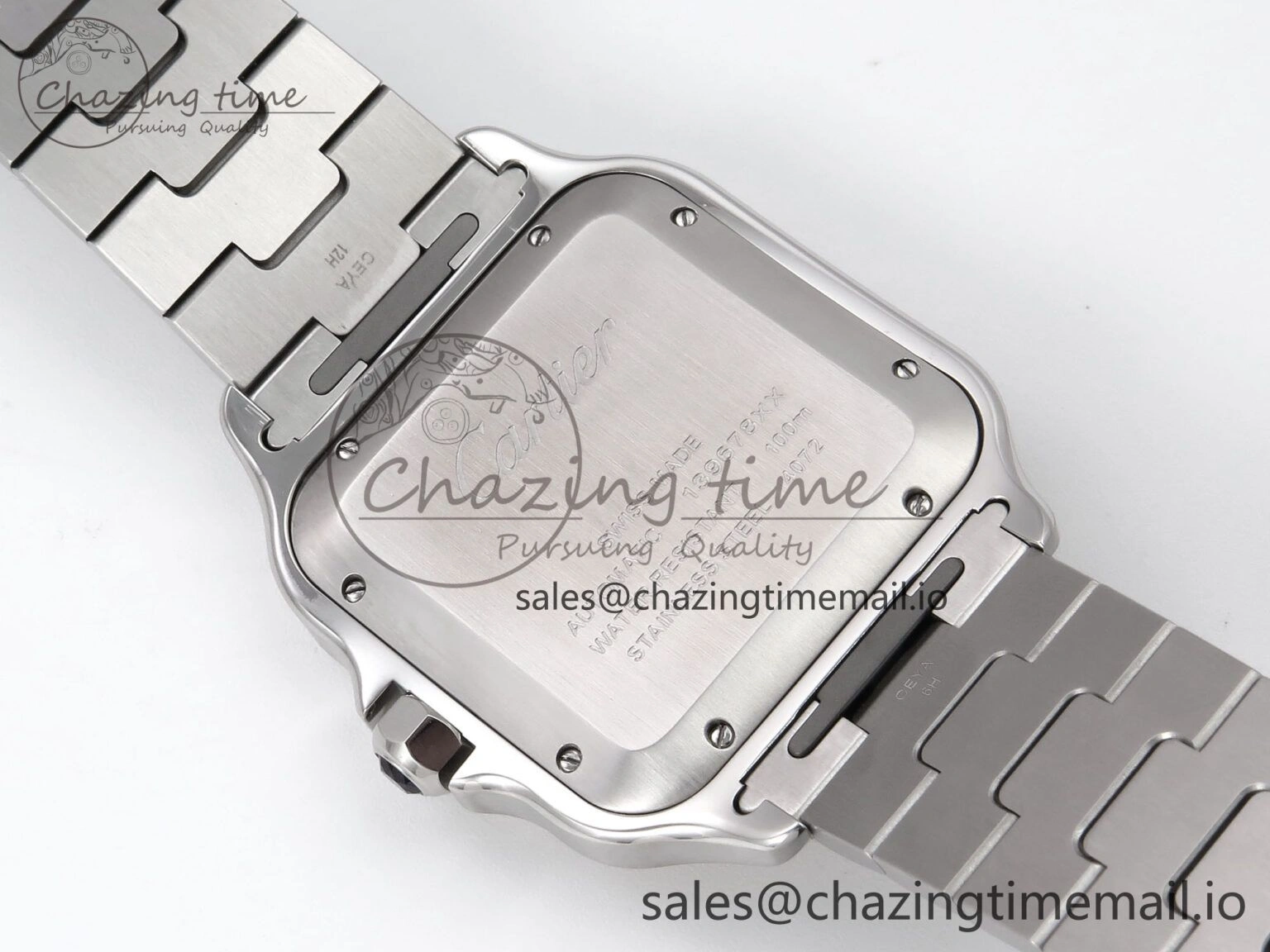Santos de Cartier 40mm YG SS BVF 1:1 Best Edition Gray Dial on SS SmartLinks Bracelet MIYOTA 9015